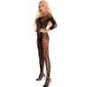Livco Corsetti Fashion - Peignoir + Chemise + String Melisenda Cf 1709 Noir S